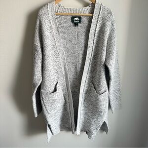 roots grey cardigan
